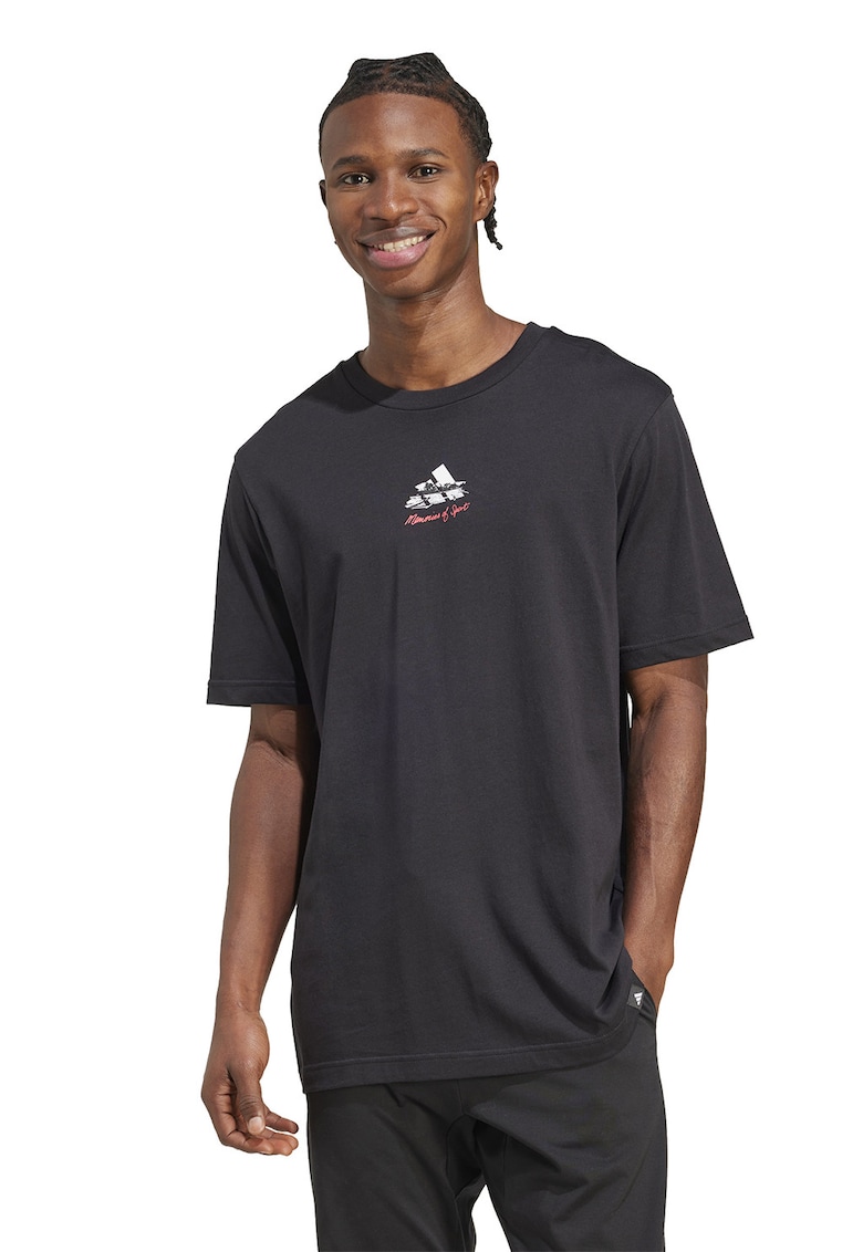 Tricou cu imprimeu pe partea din spate Gallery - Alb murdar/Gri antracit