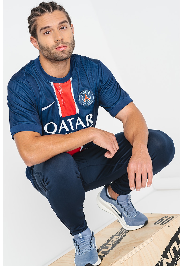 Pantaloni conici cu Dri-FIT pentru fotbal - Alb/Bleumarin