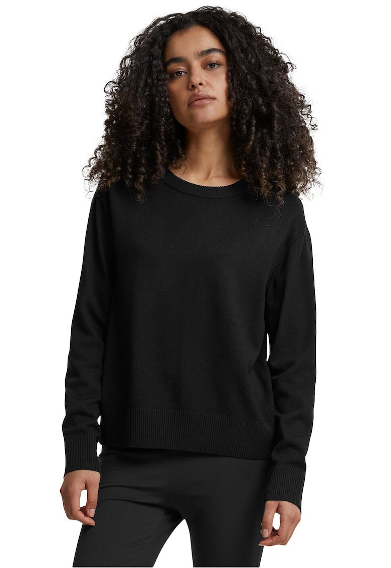Pulover uni tricotat fin - Negru