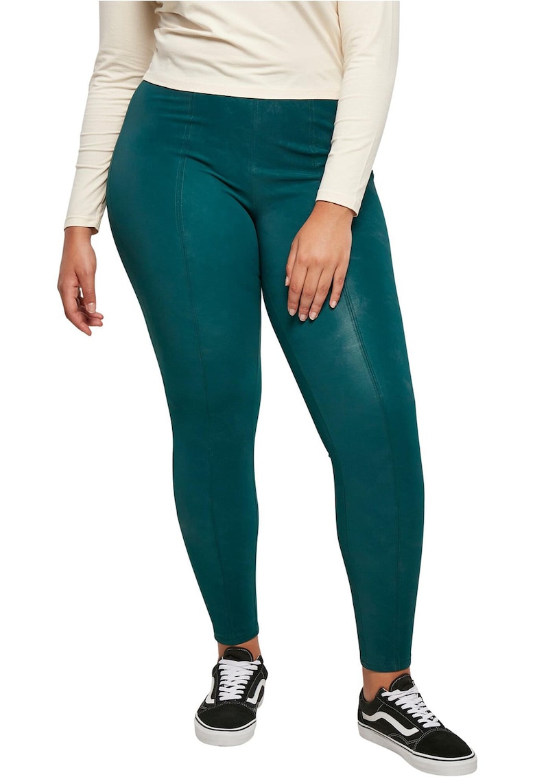Pantaloni crop super skinny - Albastru petrol