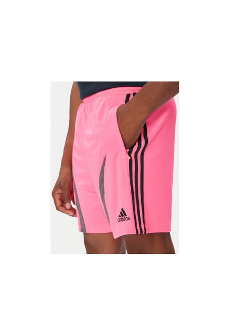 Pantaloni scurti sport cu logo brodat - Roz