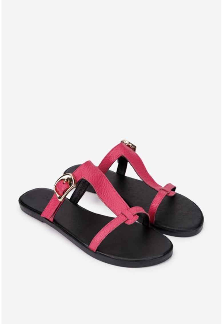 Sandale dama piele fuchsia - Roz