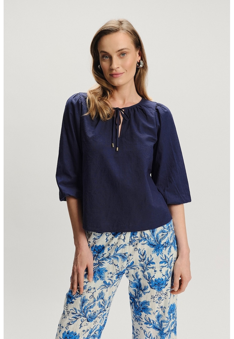 Bluza-tunica cu maneci 3/4 - Bleumarin