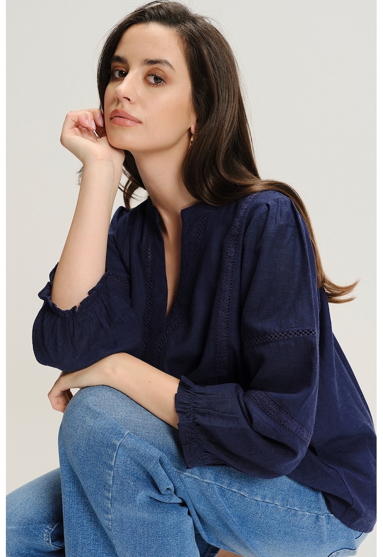 Bluza-tunica lejera - Bleumarin