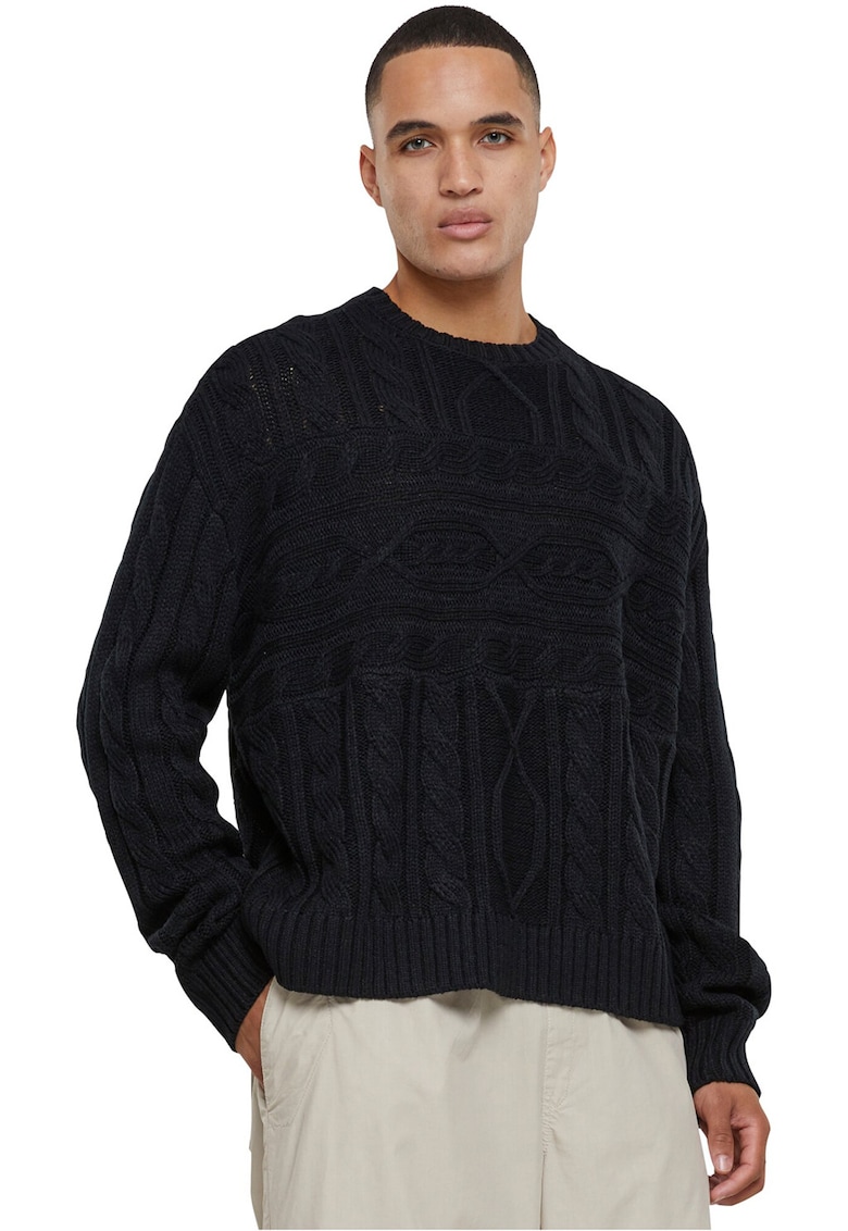 Pulover tricotat supradimensionat - Negru