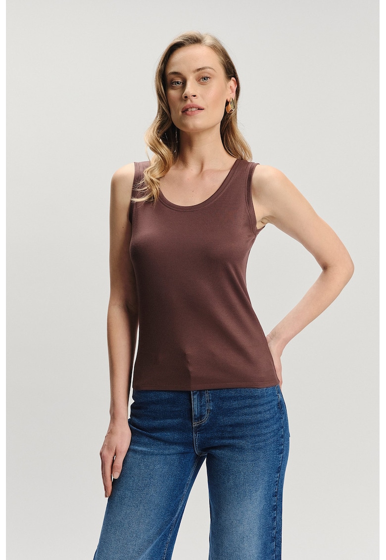 Top uni lejer - Maro inchis