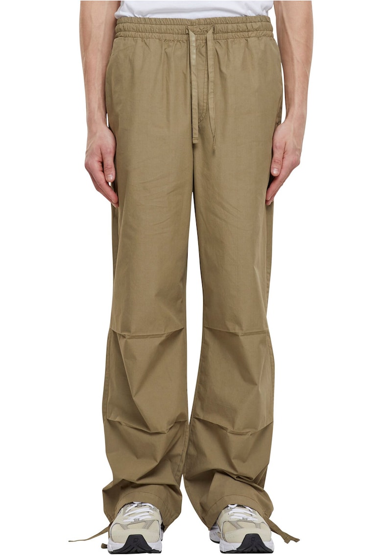 Pantaloni relaxed fit cu snur in talie - Kaki