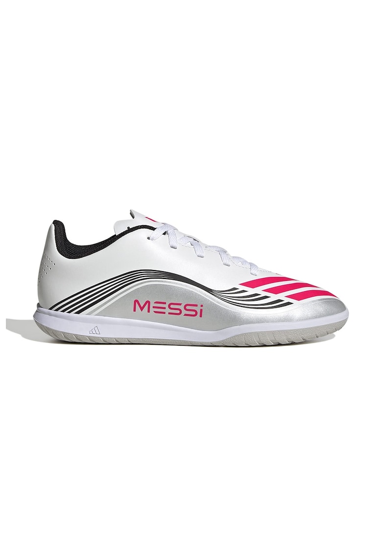Pantofi F50 Messi Club pentru fotbal - Alb/Fucsia/Argintiu