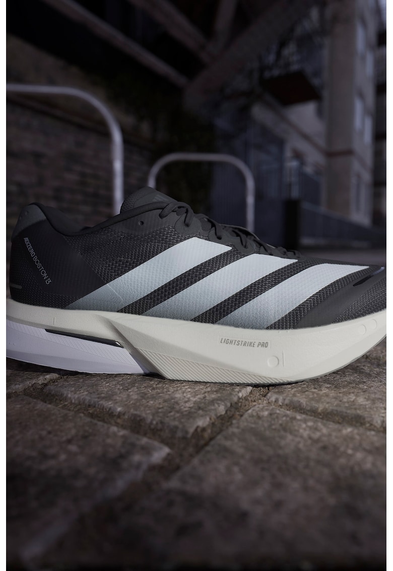 Pantofi Adizero Boston 13 cu garnituri din material sintetic - pentru alergare - Negru/Argintiu