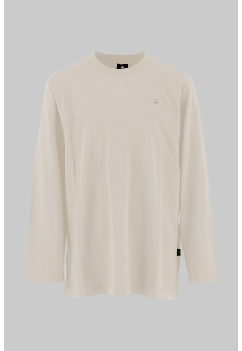 Bluza uni de bumbac - Bej deschis