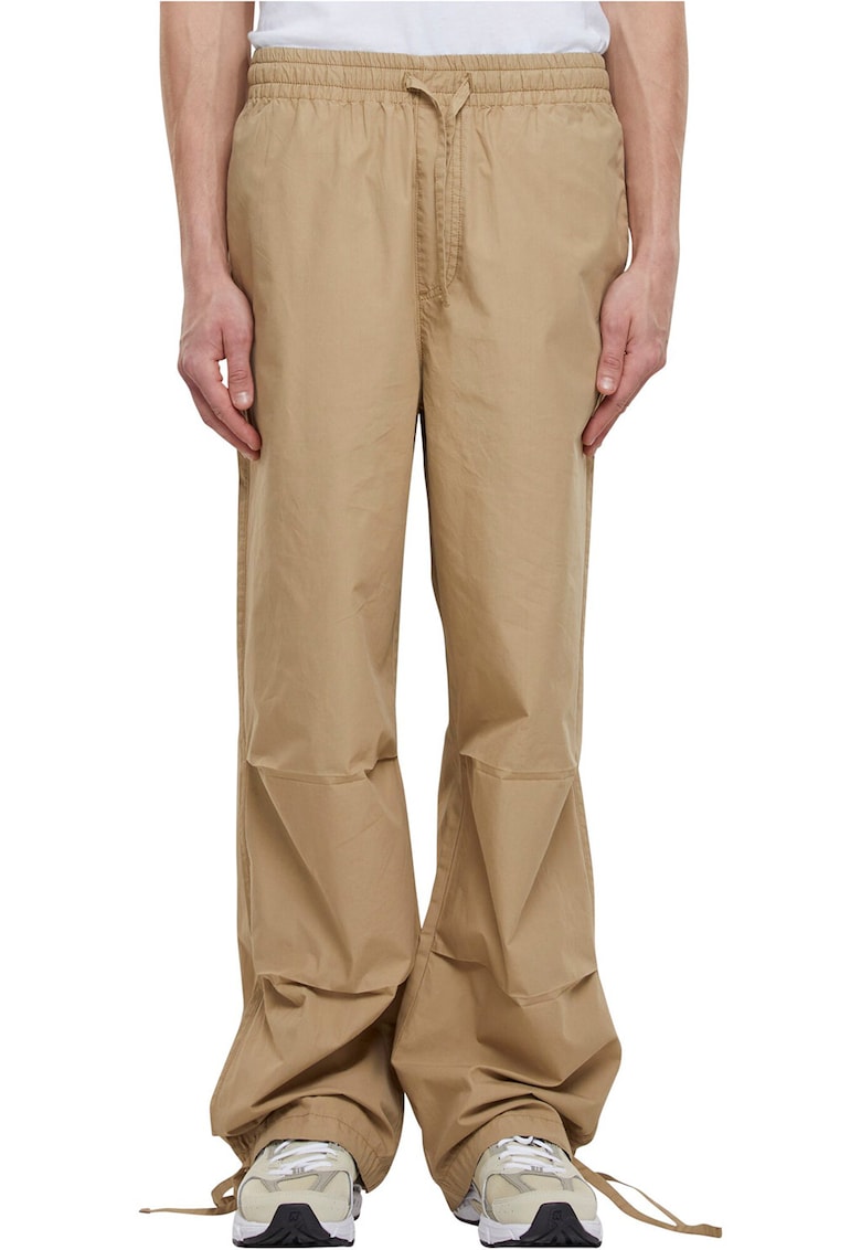 Pantaloni relaxed fit cu snur in talie - Bej