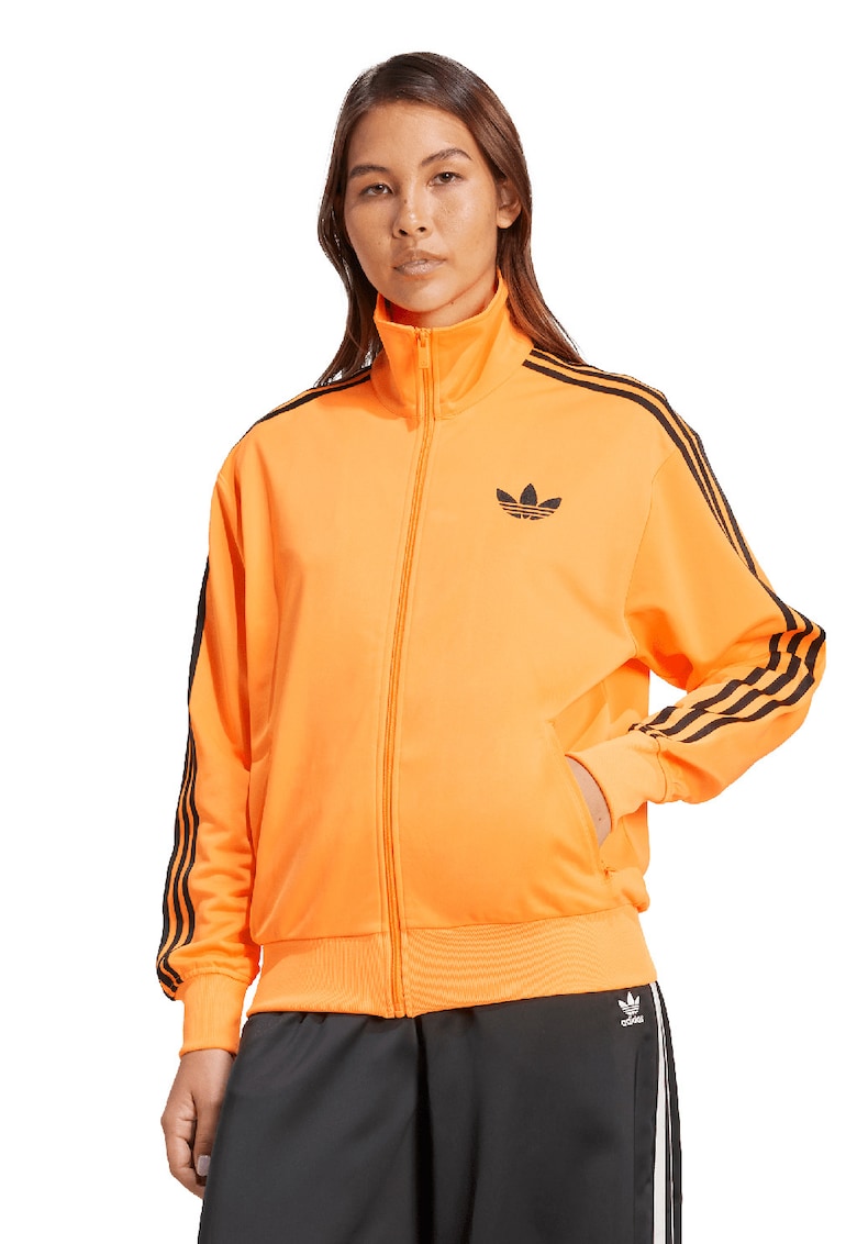 Bluza de trening cu logo si fermoar Firebird - Negru/Portocaliu