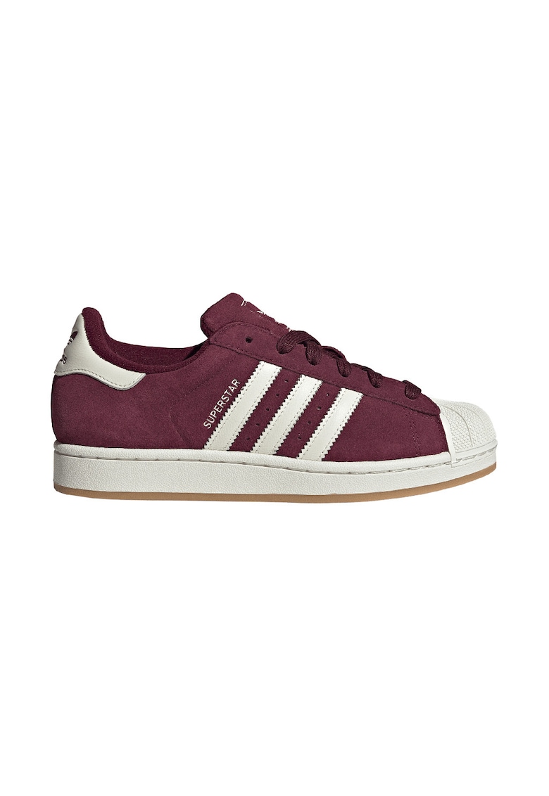 Pantofi sport Superstar II din piele intoarsa - Alb/Violet pruna