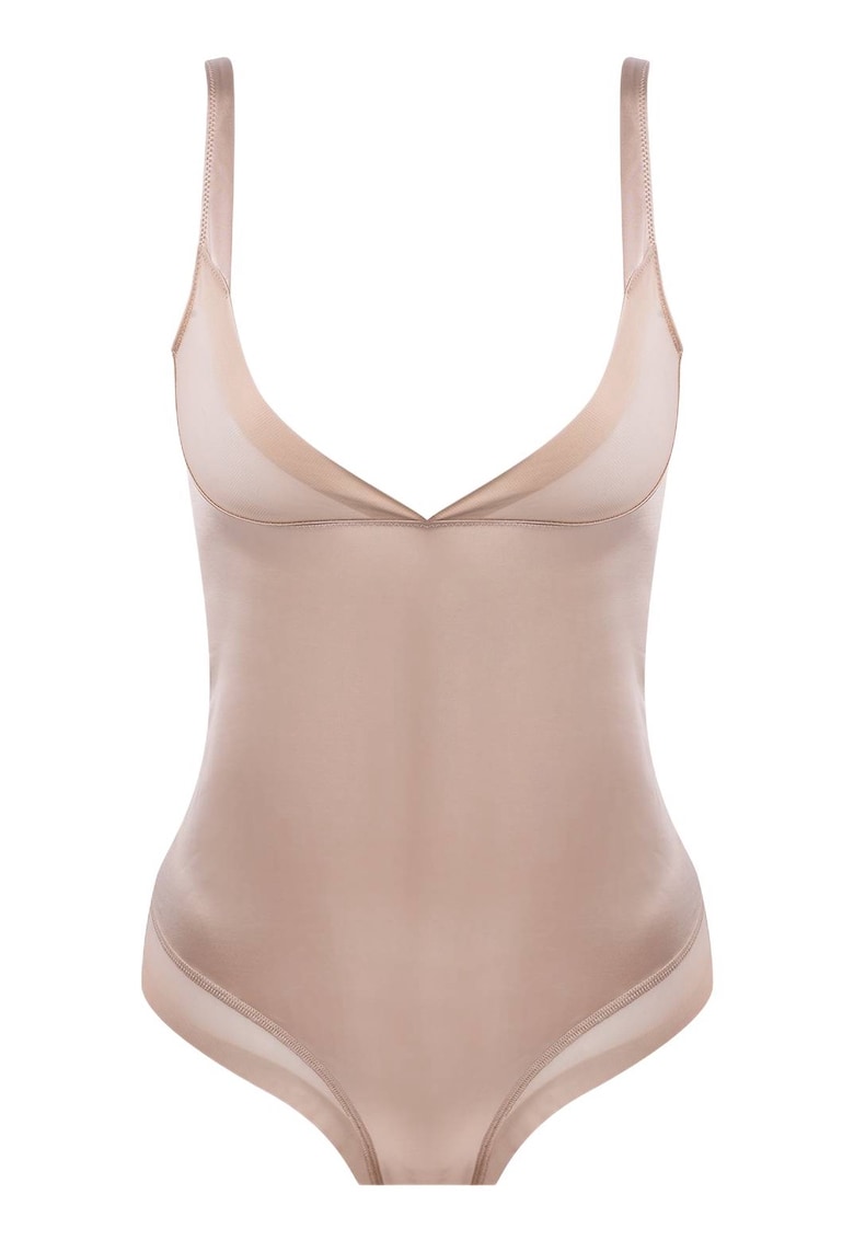 Body dama  Silhouette - bej - material neted - poliamida - pentru femei