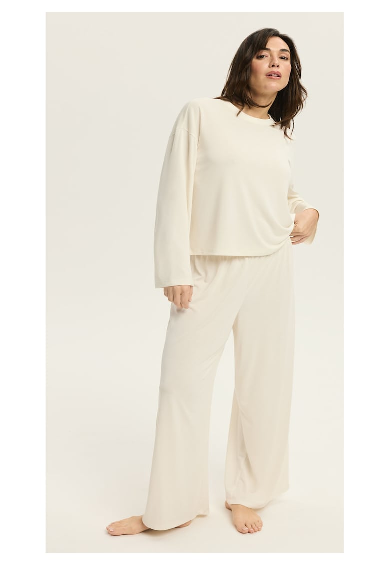 Pantaloni Ruth  Alb crem - Crem