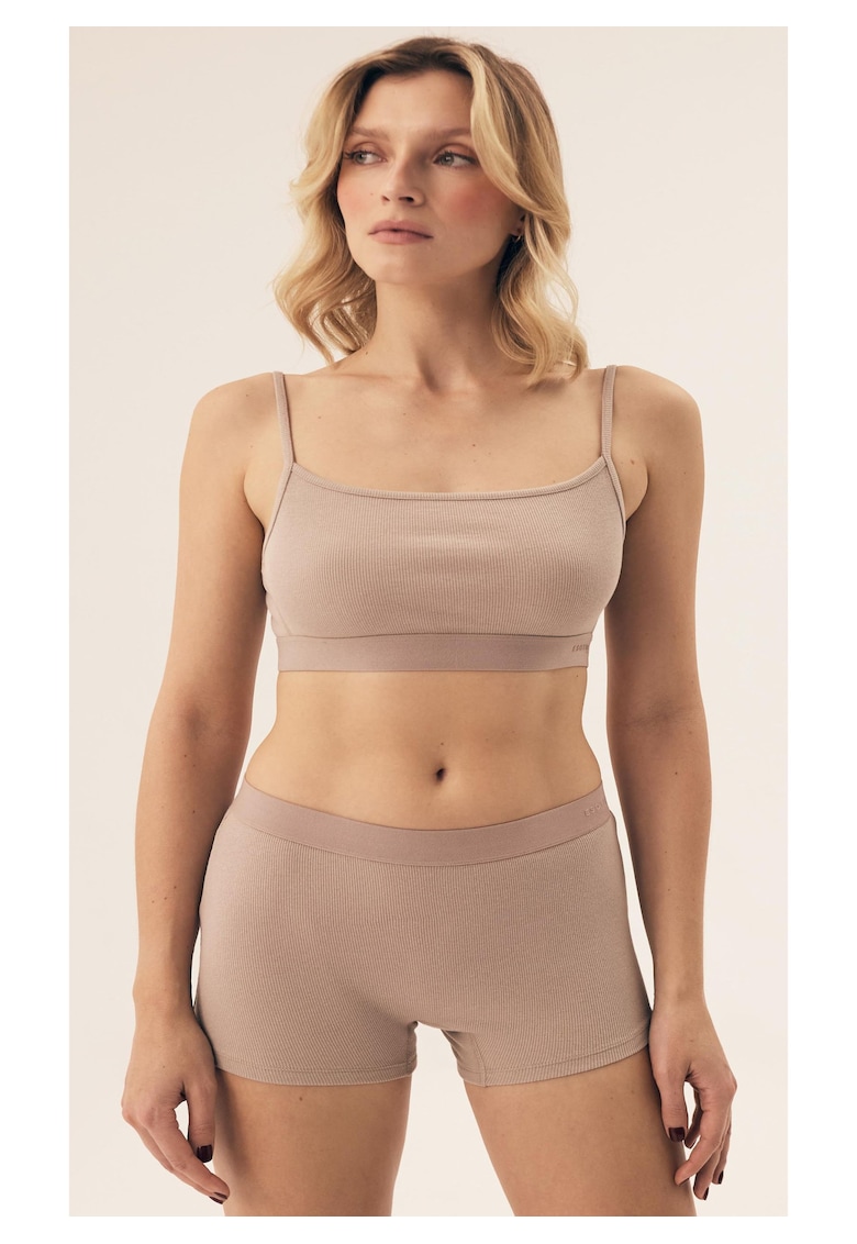 Pantaloni scurti Ryoko  bej deshis - Bej deschis melange