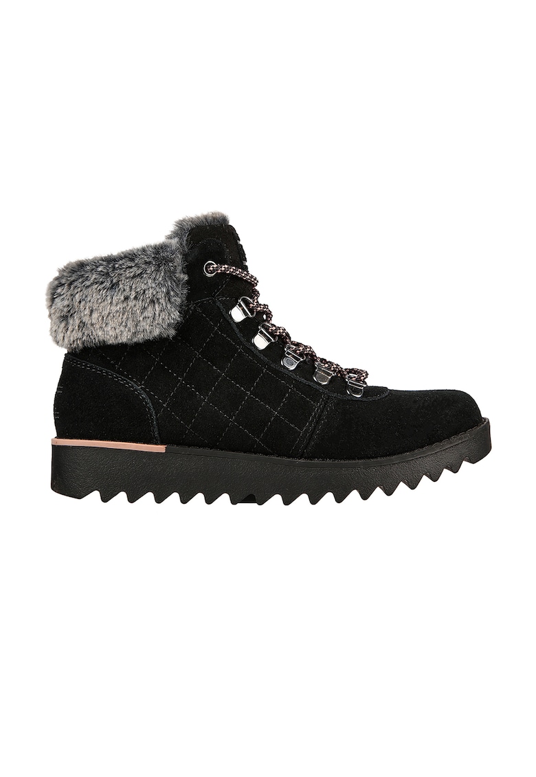 Ghete de piele intoarsa Mountain Kiss - Frontier Frenzy - Negru/Gri