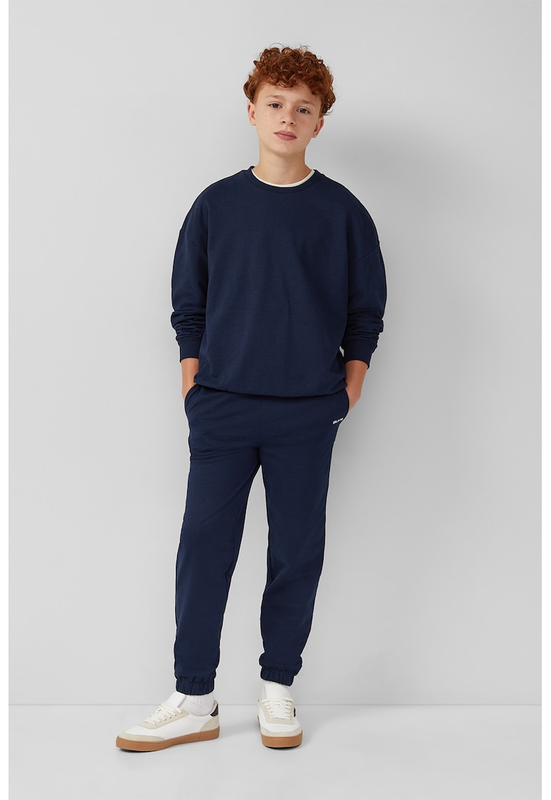 Pantaloni de trening cu snur - Bleumarin