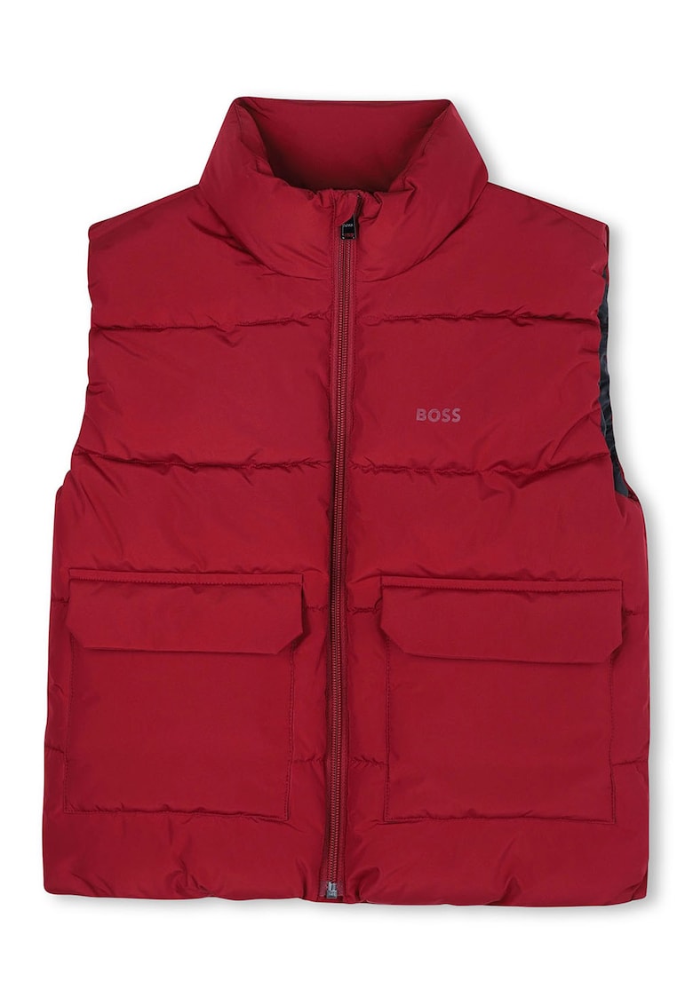 Vesta regular-fit cu fermoar - Rosu
