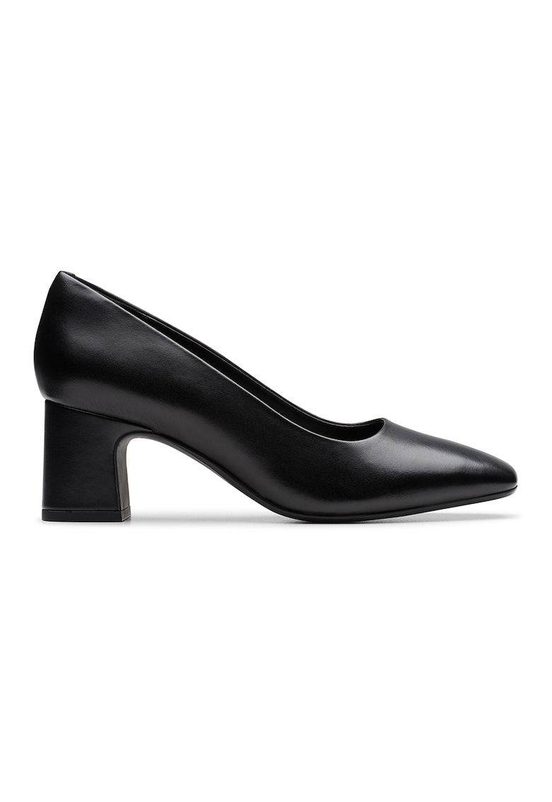 Pantofi de piele cu toc masiv Fernie-Court - Negru