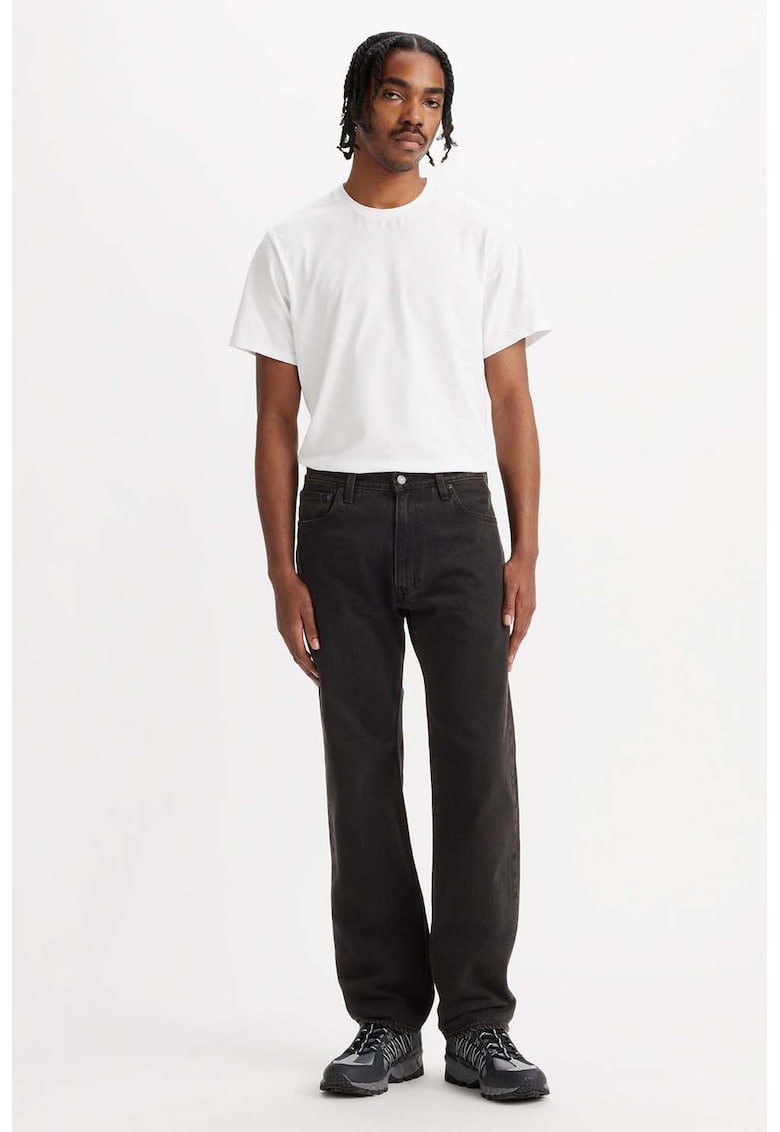 Blugi relaxed fit cu croiala dreapta 555 - Negru stins
