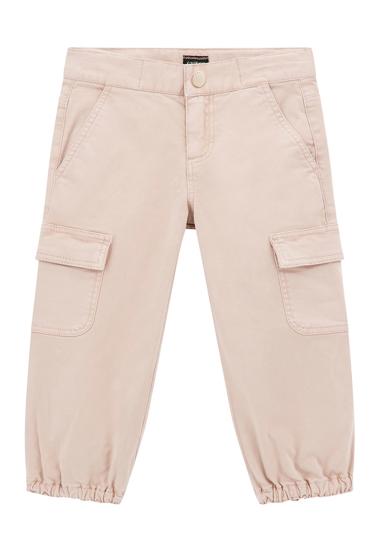 Pantaloni cargo cu mansete elastice - Bej deschis