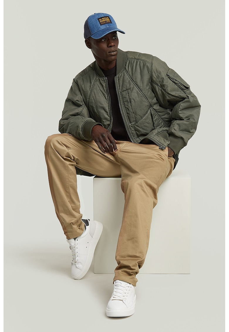 Jacheta cu model uni si fermoar - Verde feriga