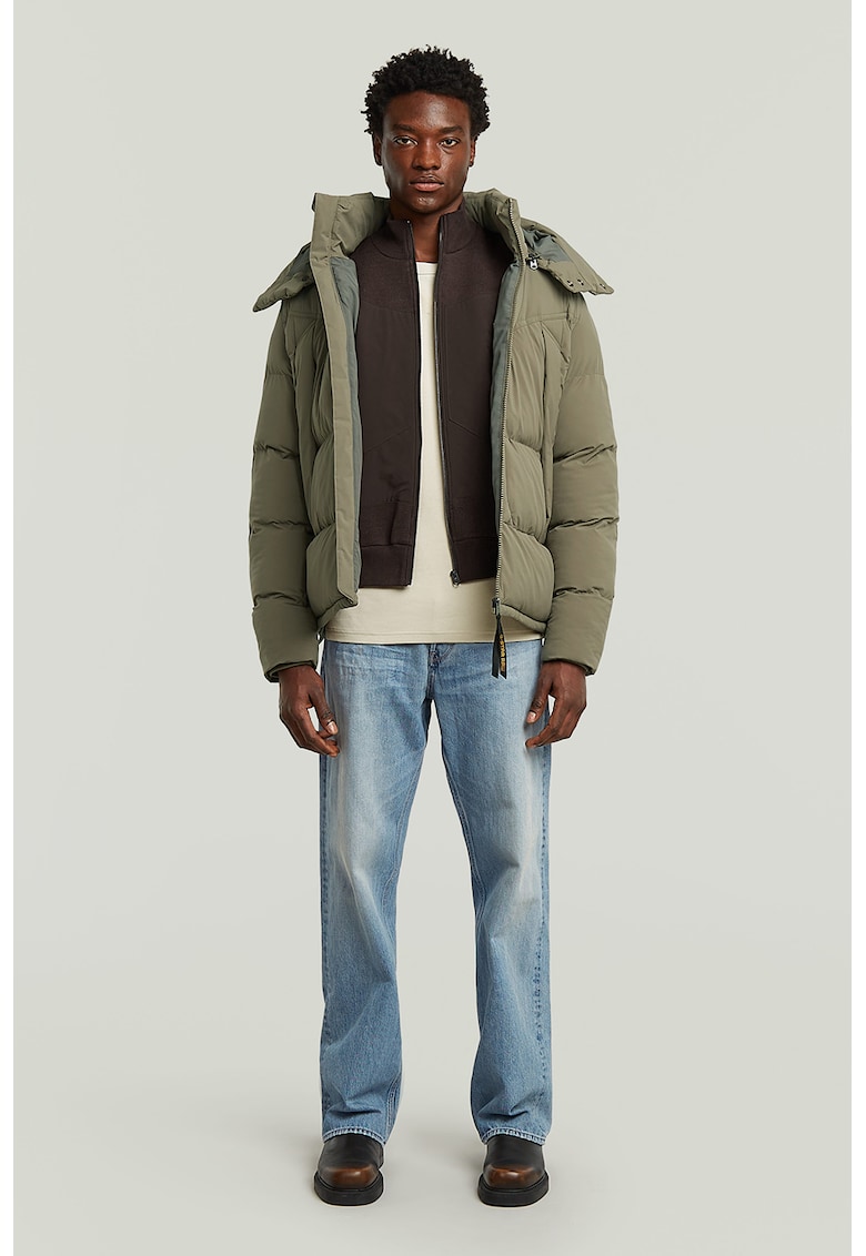 Blugi relaxed fit cu aspect decolorat - Albastru deschis
