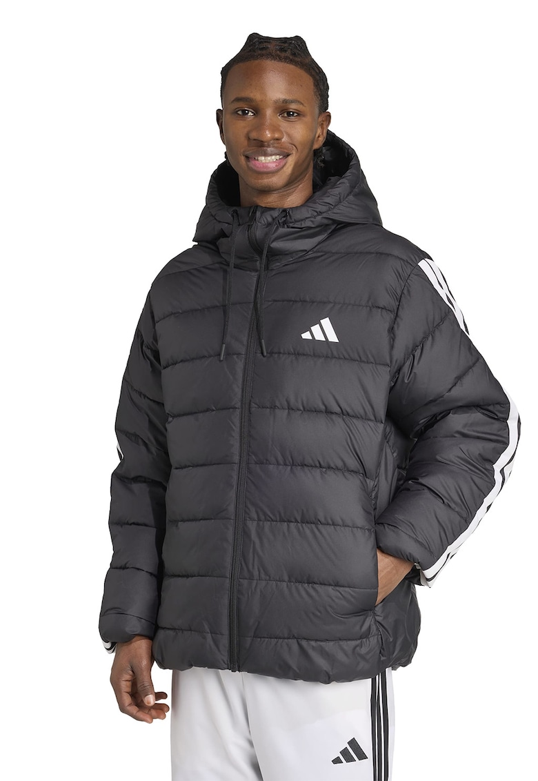 Geaca matlasata cu gluga Essentials - Negru