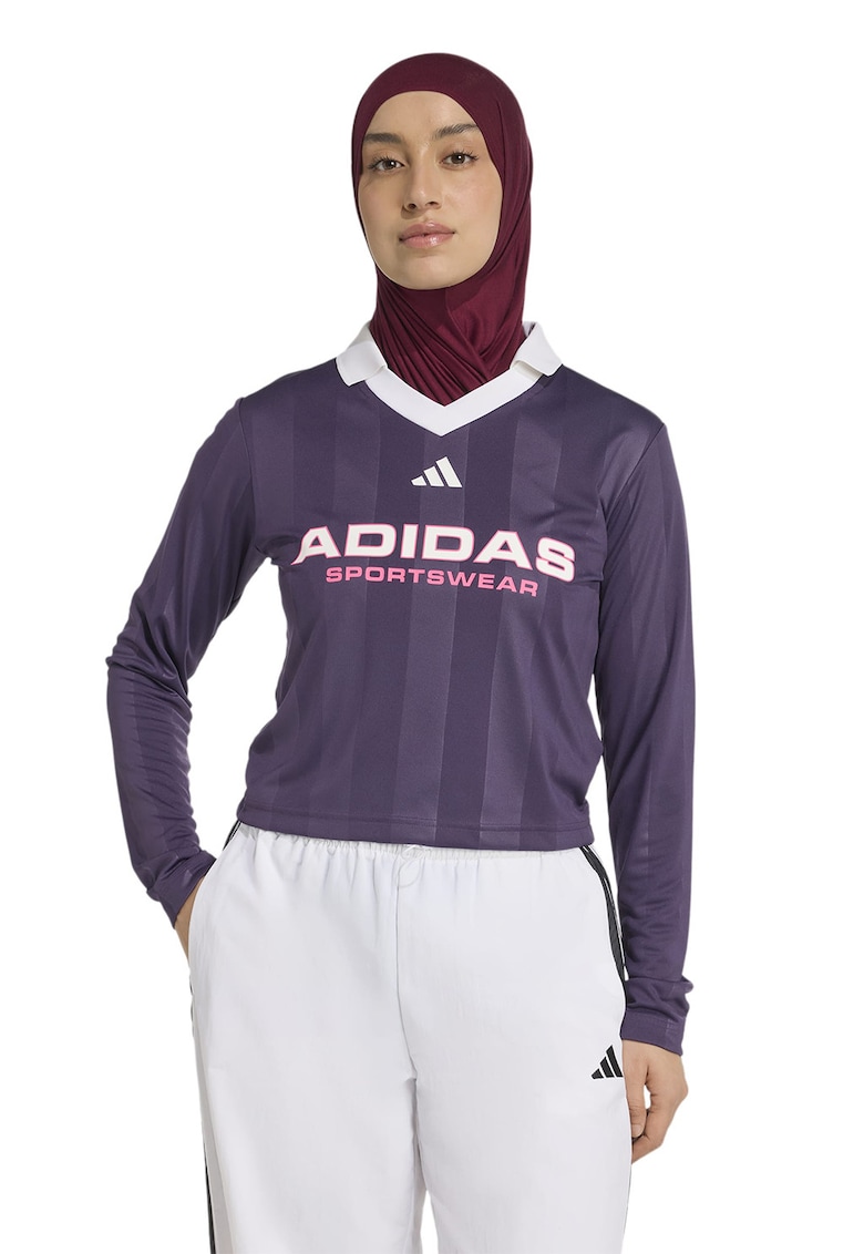 Bluza cu imprimeu logo - Alb/Violet