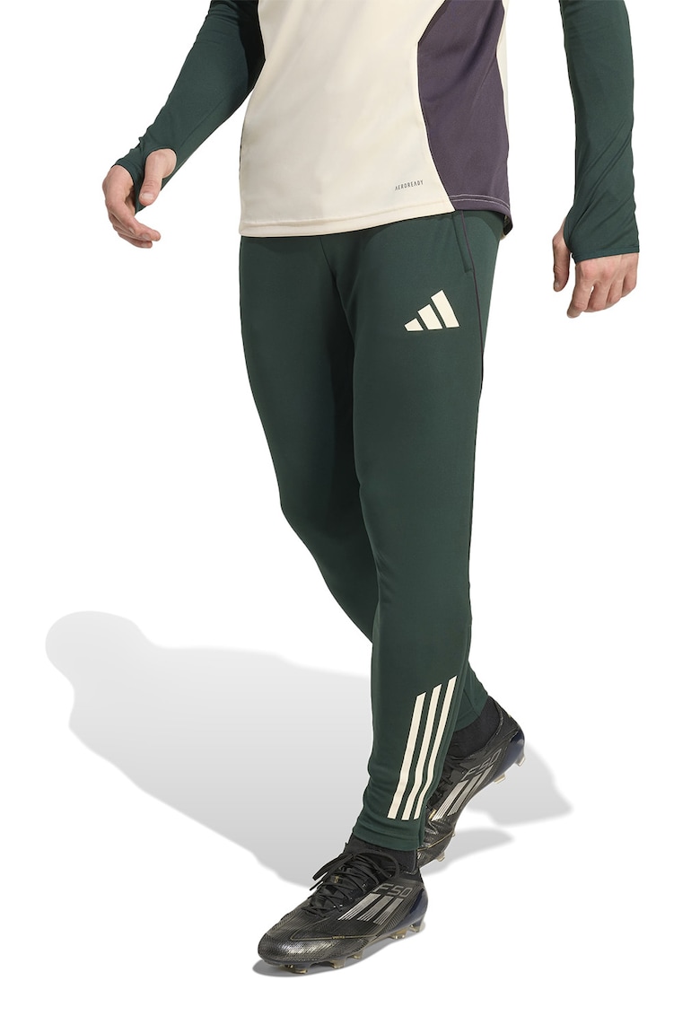 Pantaloni lungi cu slituri cu fermoar pentru fotbal - Verde englez