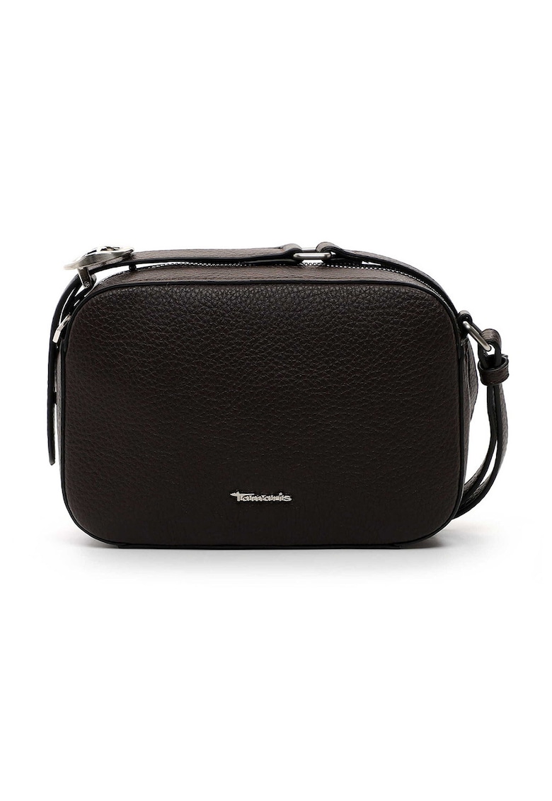 Geanta crossbody piele ecologica cu logo - 46794 - Maro - 14 -5x21x6