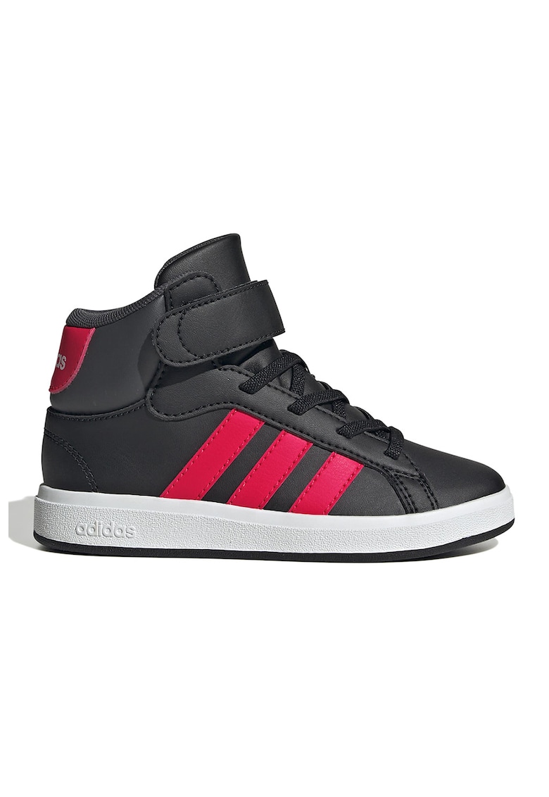 Pantofi sport mid-high din piele ecologica Grand Court - Rosu/Negru