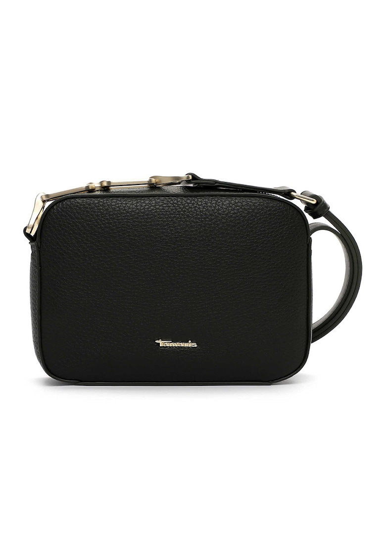 Geanta crossbody piele ecologica cu logo - 46794 - Verde padure - 14 -5x21x6