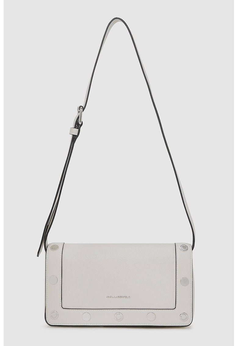 Geanta crossbody din piele ecologica - Alb murdar