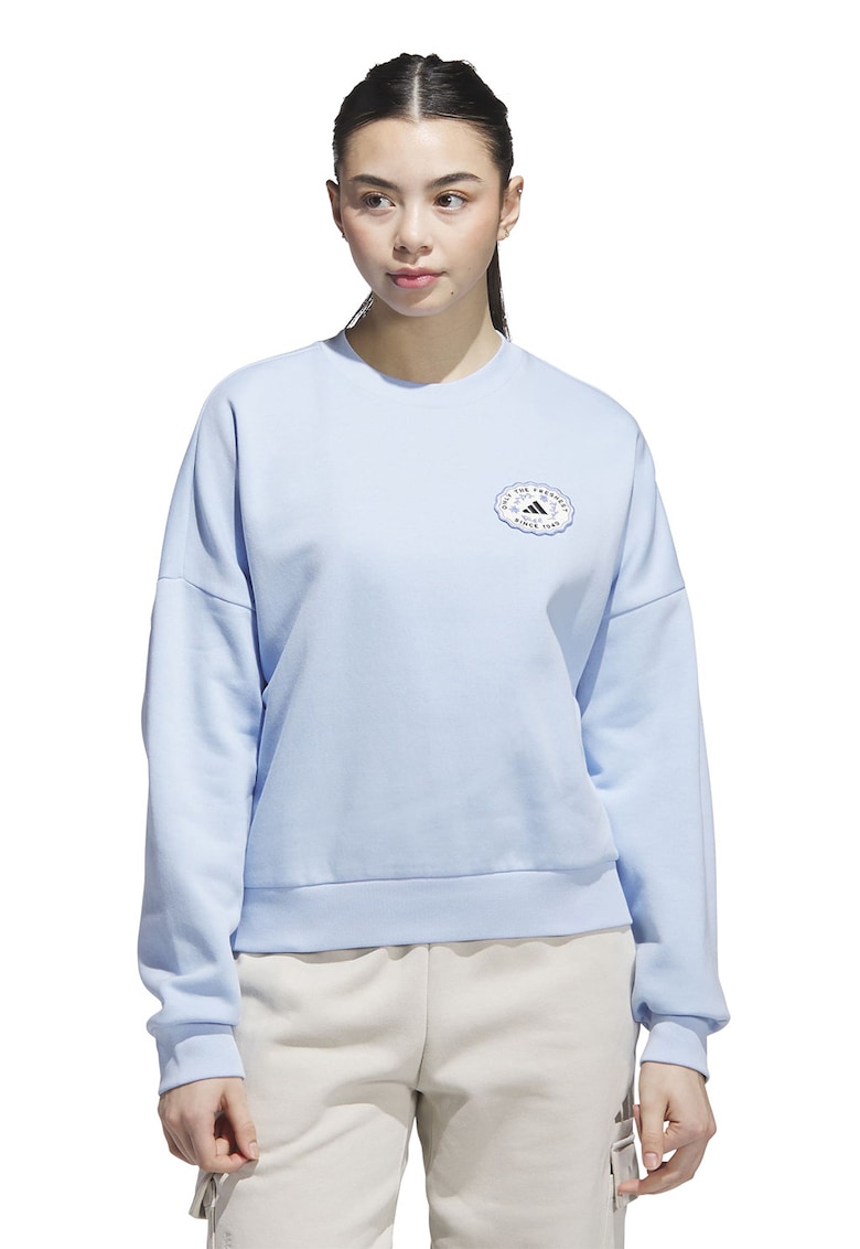 Bluza de trening lejera cu imprimeu logo pe partea din spate - Verde/Albastru deschis