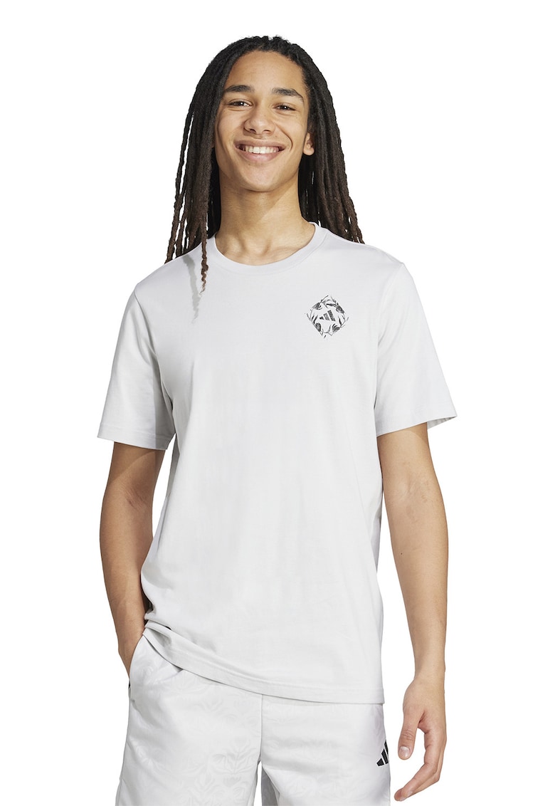 Tricou cu imprimeu pe partea din spate - Alb fildes