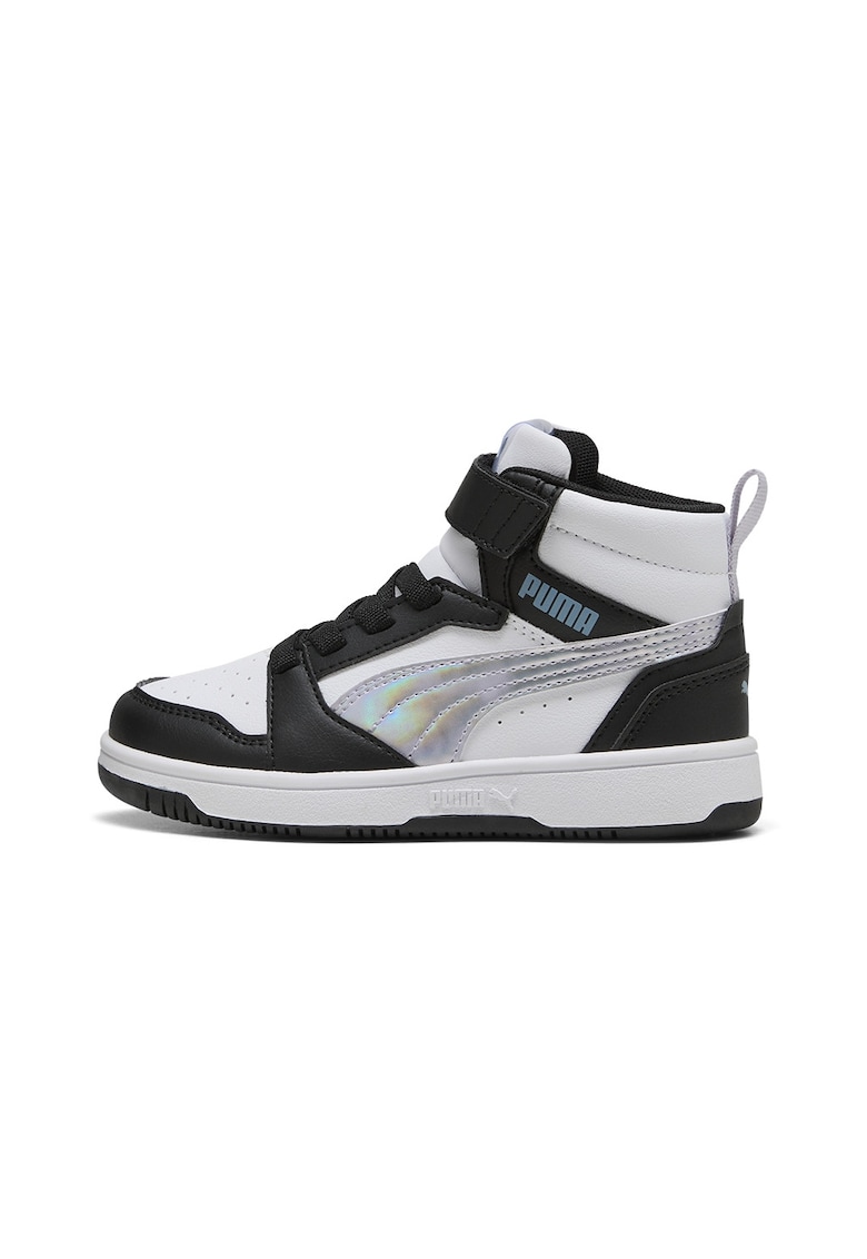 Pantofi sport mid-cut Rebound V6 - Negru/Alb optic/Argintiu