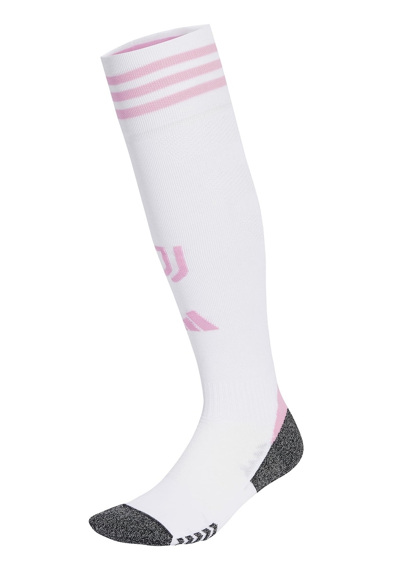 Sosete lungi pana peste genunchi pentru fotbal Juventus Torino - Roz pastel/Gri inchis melange/Alb optic