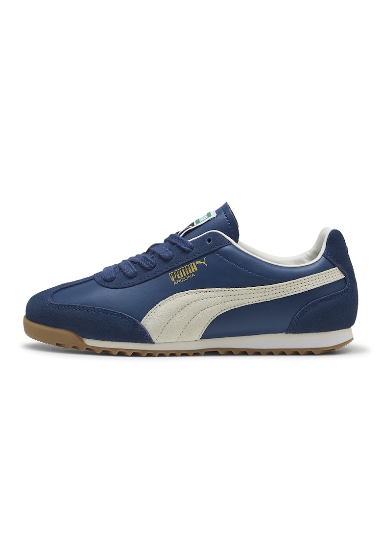 Pantofi sport Arizona Retro low-cut de piele - Alb fildes/Bleumarin