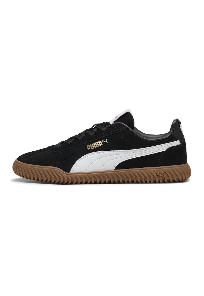 Pantofi sport Club Kayzer de piele intoarsa - Negru/Alb optic