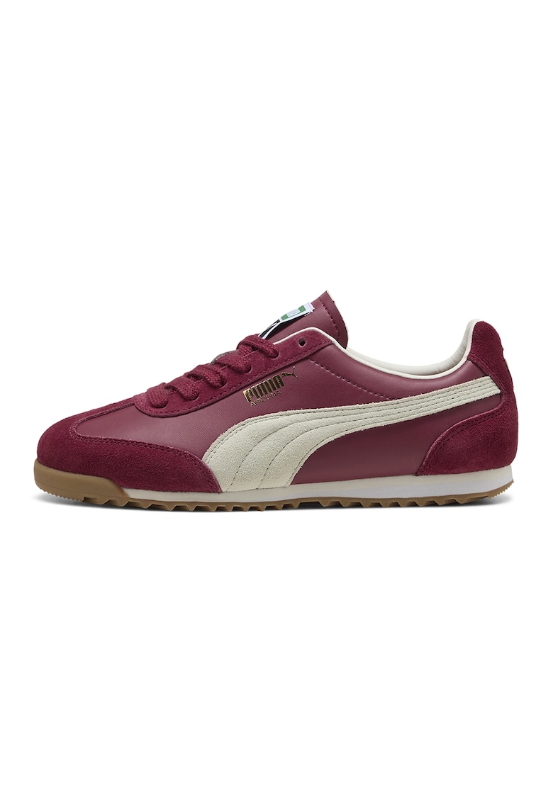 Pantofi sport Arizona Retro low-cut de piele - Visiniu