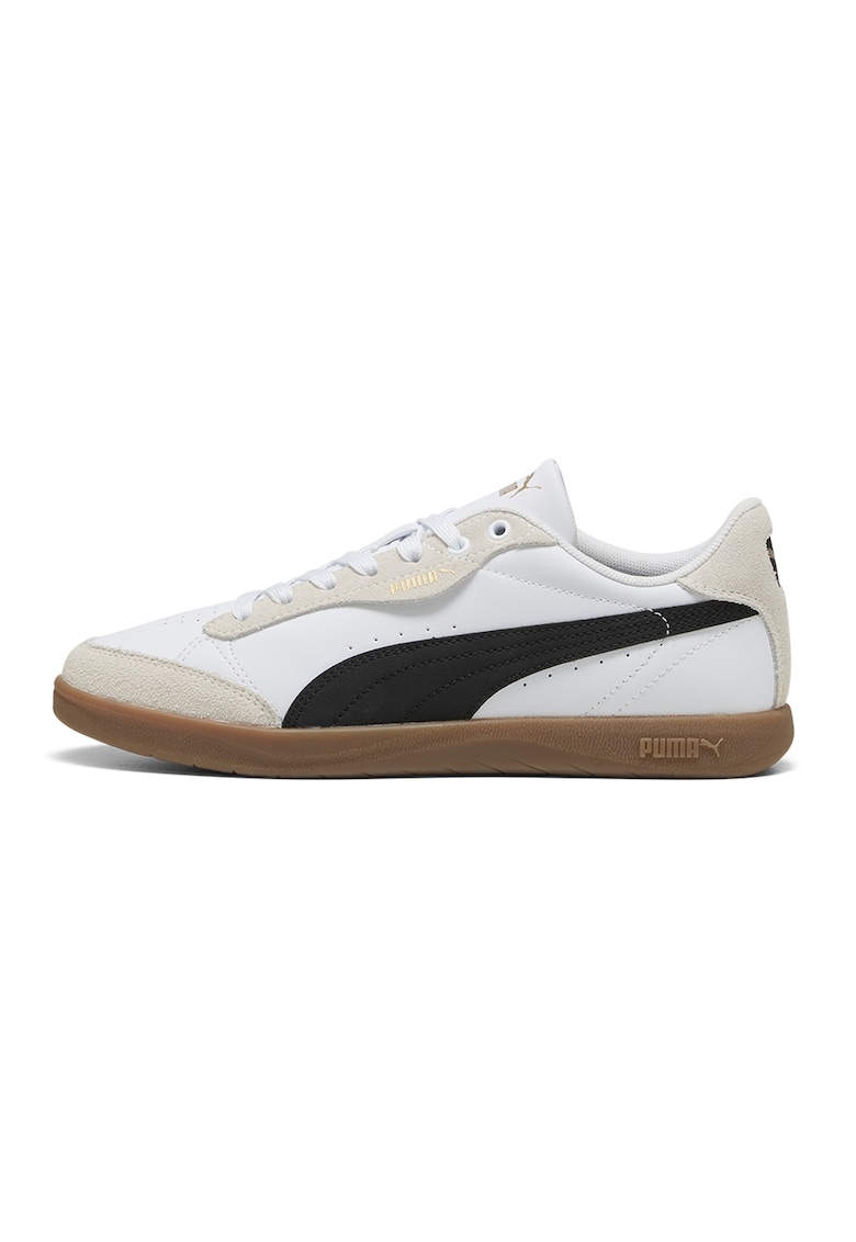 Pantofi sport Vikky Star de piele - Alb/Negru/Gri deschis