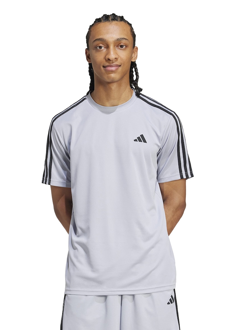 Tricou regular fit cu logo pentru fitness - Negru/Alb murdar