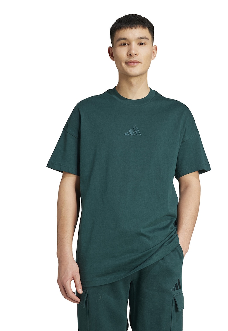 Oferte la Tricou lejer cu decolteu la baza gatului All Szn - Verde aquamarin