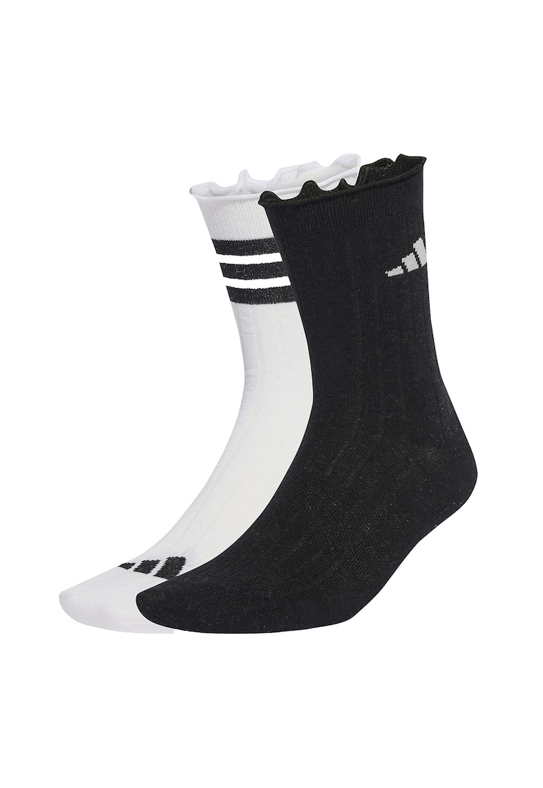Set 2 perechi unisex de sosete Glow - Alb/Negru