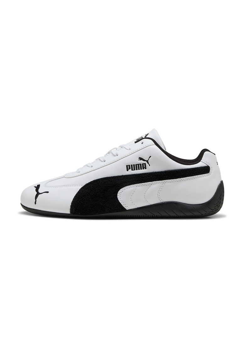 Pantofi sport unisex Speedcat din piele - Alb/Negru