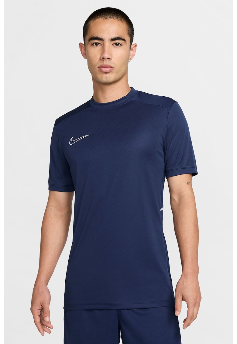 Tricou slim-fit pentru fotbal - Albastru ultramarin/Alb murdar