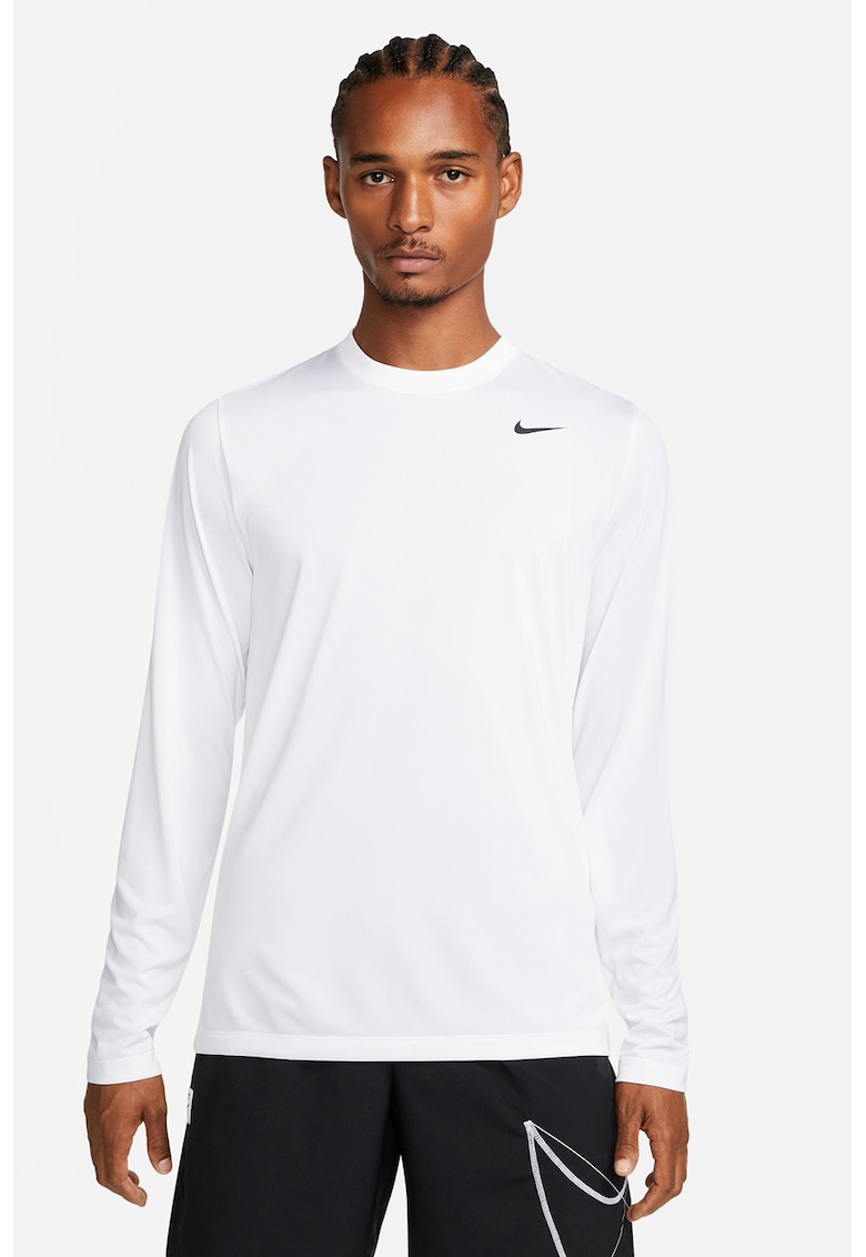 Bluza cu tehnologie Dri FIt pentru fitness - Alb optic