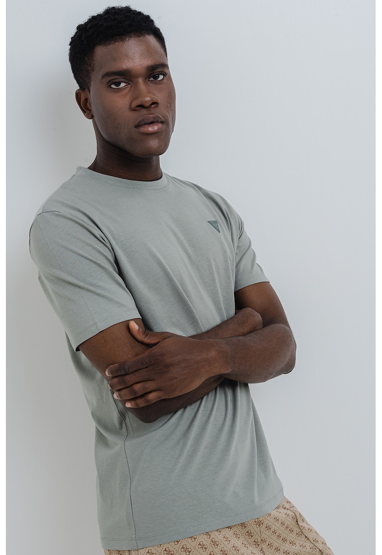 Tricou din amestec de modal - pentru fitness - Gri cenusiu